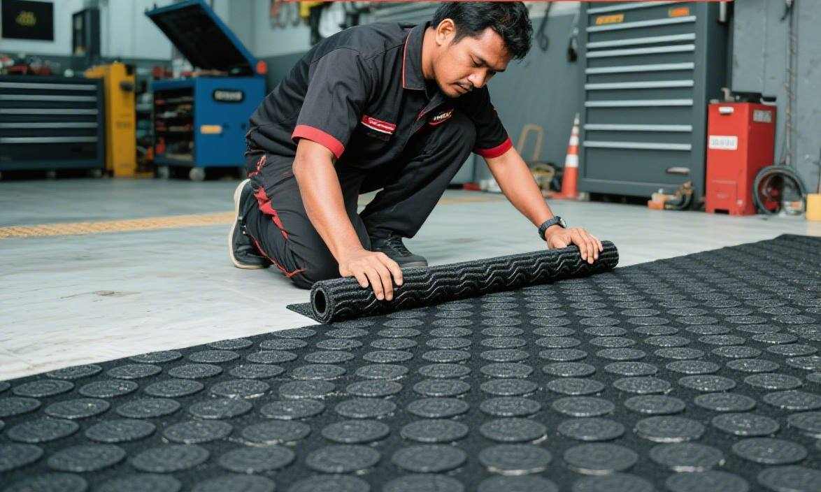 jual pasang karpet Garasi & Bengkel murah 1
