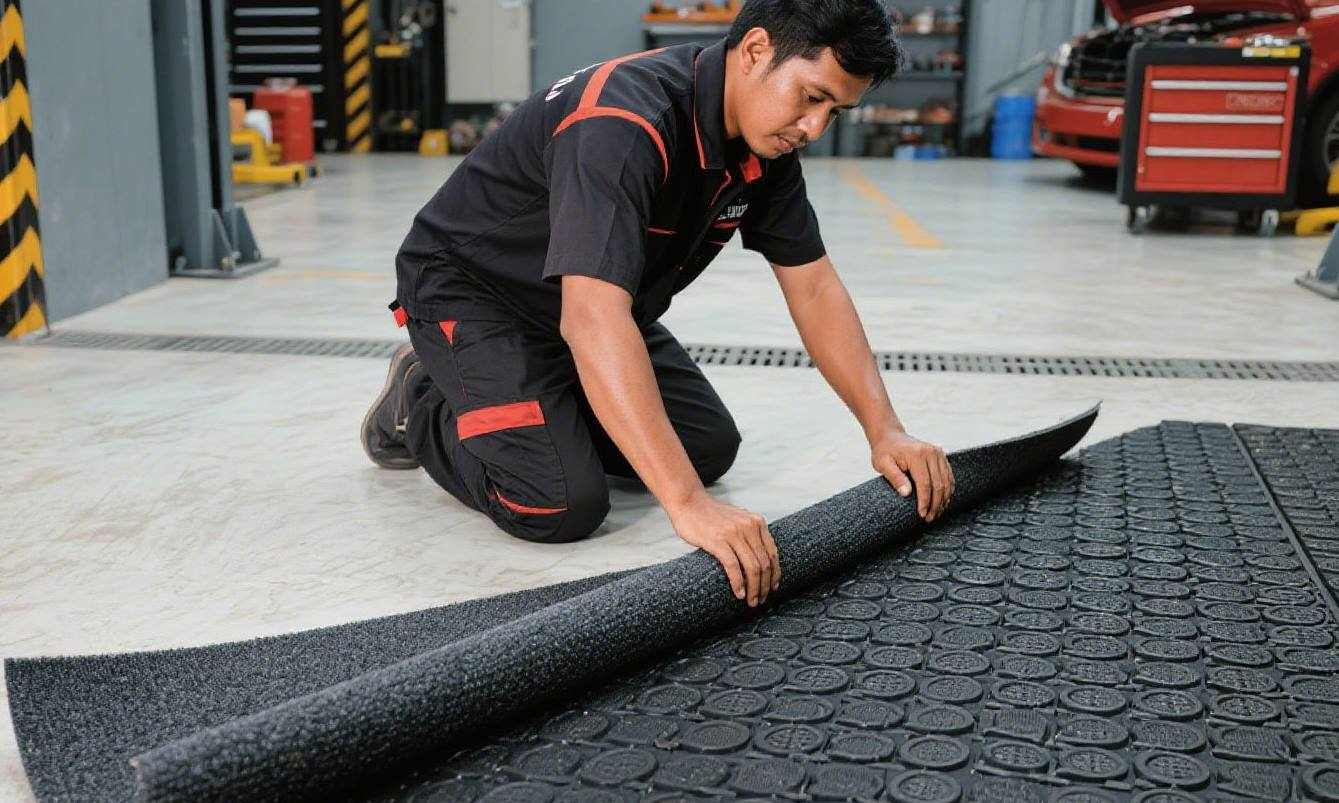 jual pasang karpet Garasi & Bengkel murah 2