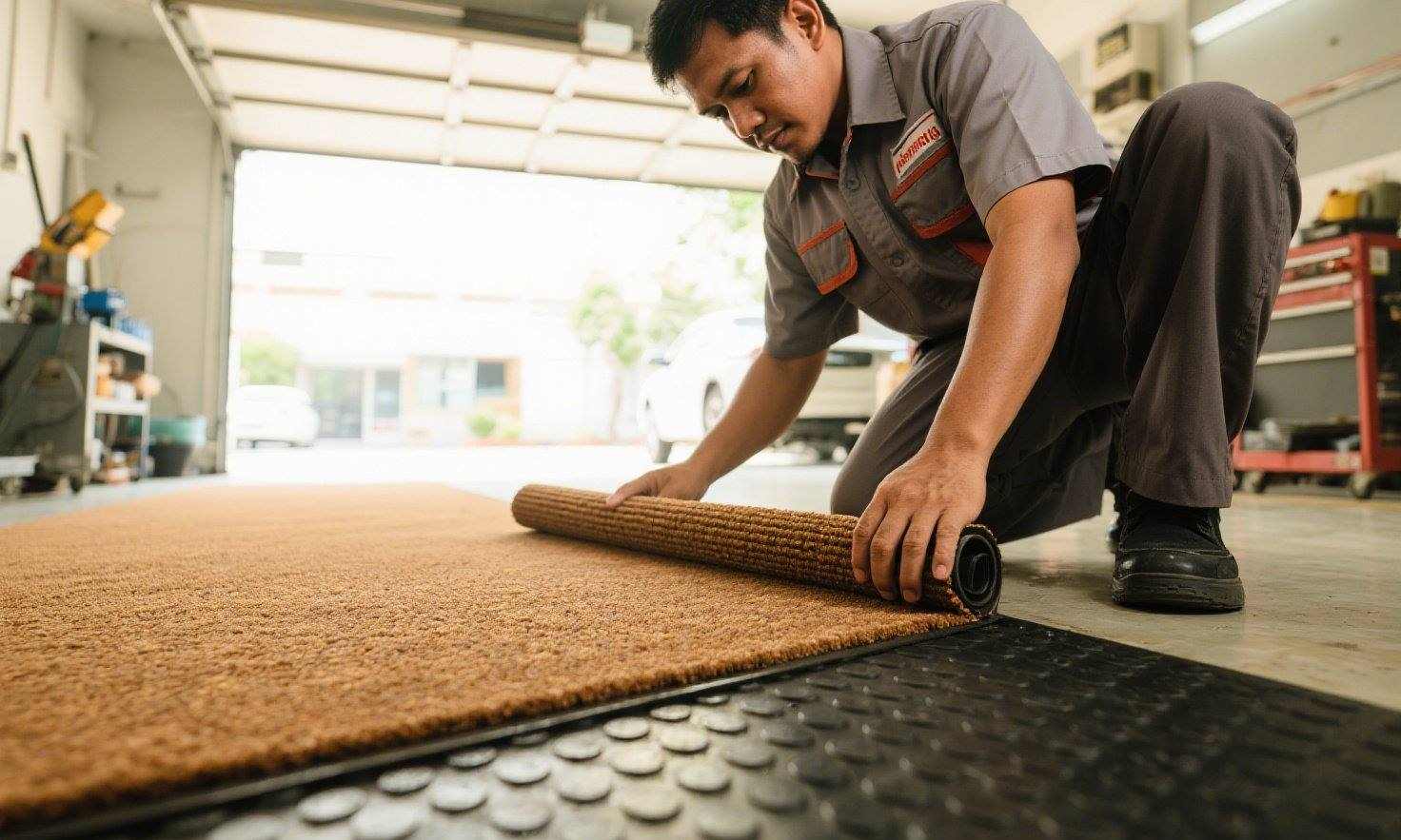 jual pasang karpet Garasi & Bengkel murah 3