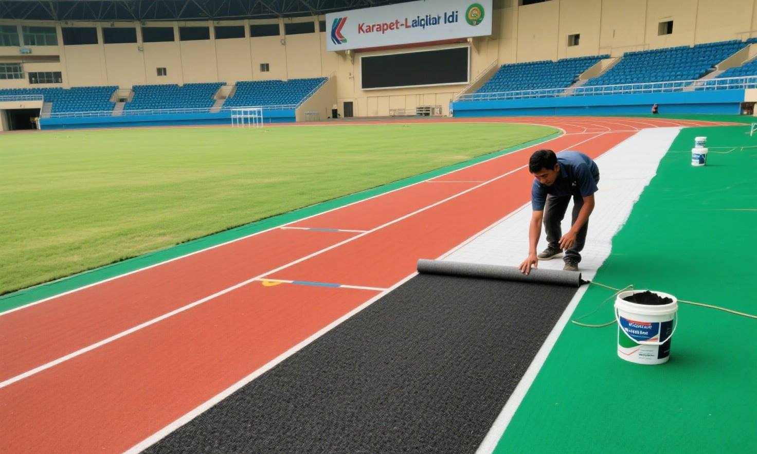 jual pasang karpet Track Lari murah 1