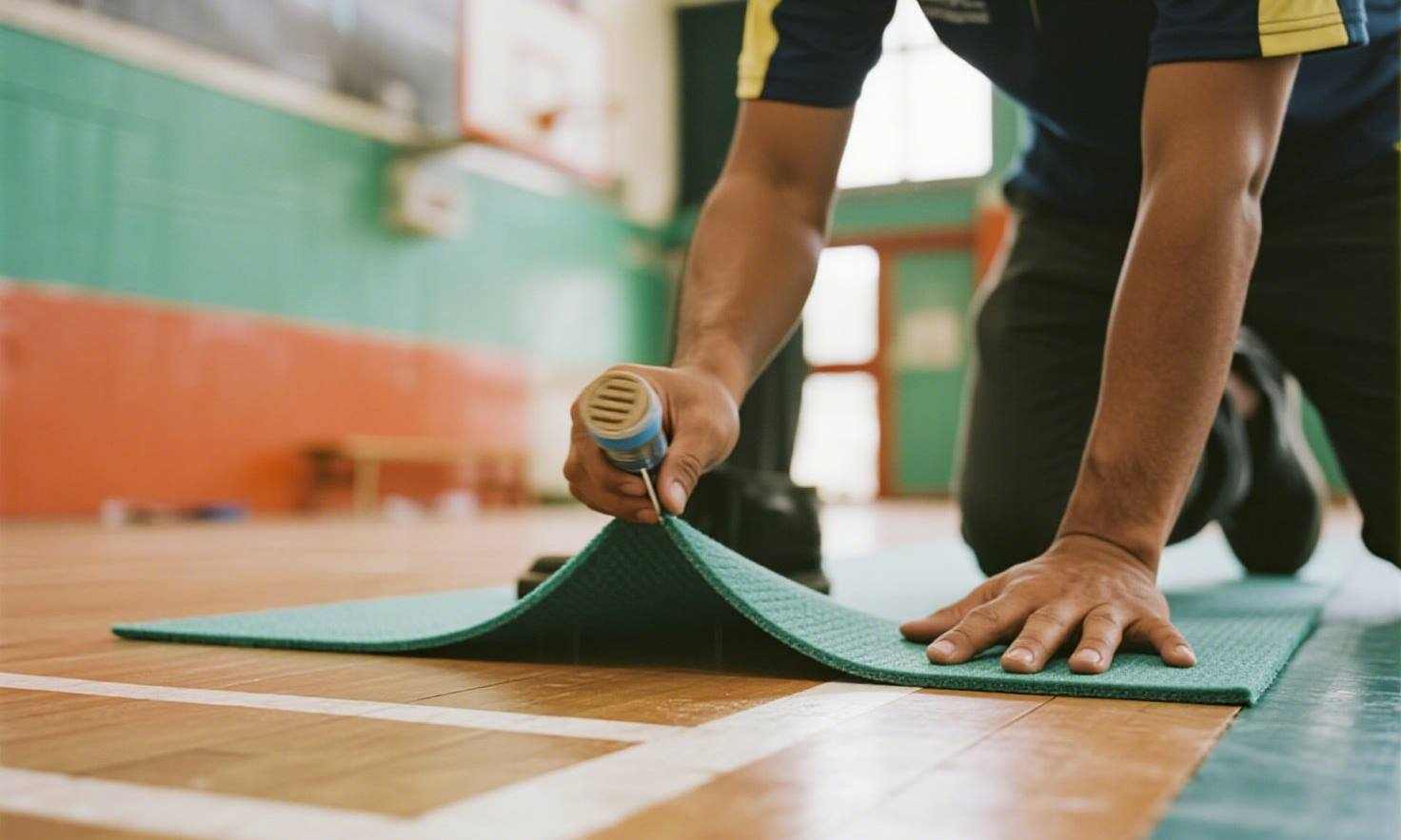 jual pasang karpet olahraga indoor murah 1